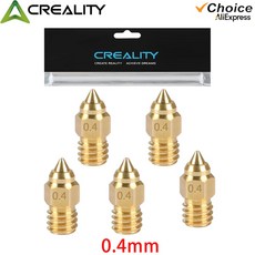 Creality Ender 3 V3 SE 노즐 고속 황동 M6 핫엔드 압출기 깍지 5 S1 7 3D 프린터용 5PCs, 03 0.4mm-5pcs