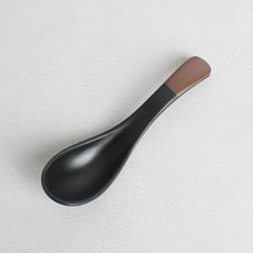 로코 멜라민 투톤 블랙브라운 우동스푼 (PP-C9), 1개
