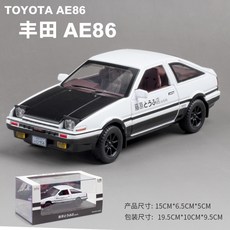 GT-M 模型 1/32 AE86 頭文字D 合金迴力車 藤原拓海汽車模型 男生聖誕新年禮物, 建元 1:30AE86黑蓋（三擋開關）, 1個