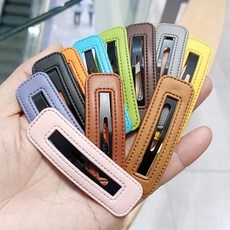 韓風簡約復古時尚皮質bb夾 一字夾 髮飾 頂夾 瀏海夾 碎髮 邊夾