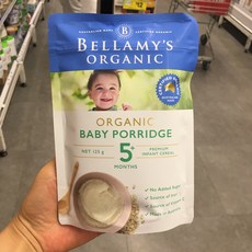 호주 벨라미스 베이비 포리지 아기 이유식 Bellamy's Baby Porridge 5 Months, 125g, 2개, 상품상세참조