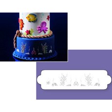 Martellato 義大利 鏤空印圖版(海底世界) 蛋糕裝飾 MA 40-WSR018, 1個