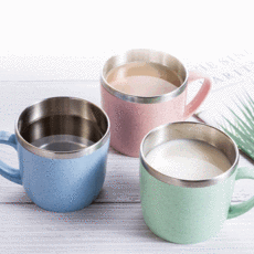 이중 스텐컵 개인 컬러컵 200ml, 그린, 1개