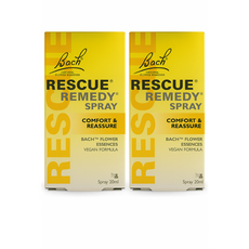 바흐 레스큐 레머디 스프레이 컴포트 & 리슈어 플라워 에센스 스프레이 - 1 2 3 4팩 - 영국 직송, 2개, 20ml
