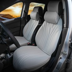 자동차 차량 시트 커버 방석 의자 가죽 매트 온열 통풍 기능 리벨라, 리벨라 시트커버, 1개, 웜그레이