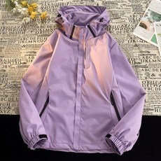 男女同款 科技防風防水連帽衝鋒外套