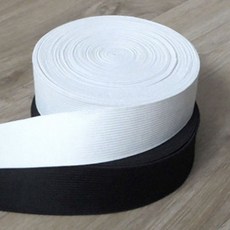 [청라핸즈] 탄력 허리고무밴드40mm15yd(1350cm)(16-133)부자재, 블랙, 1개