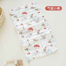 桃園出貨 口水巾 夏季薄款嬰兒三角巾 防水圍兜 嬰兒口水巾紗布毛巾兒童小方巾純棉 口水巾嬰兒全棉360吸水圍嘴非防水新, 氣球小熊（25*50cm）, 1個