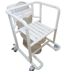 尼龍衛浴洗澡椅 附輪子 高承重, 牙白, 1個