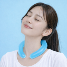 아트릴리 패밀리 PCM 넥쿨러 18도 아이스 넥밴드 냉각 목걸이 여름 쿨링 목걸이, 1개, 블루