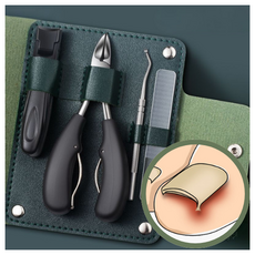 일케오 프리미엄 내성발톱 전문가용 발톱깎이 4종세트, 1세트, 그린 4종세트