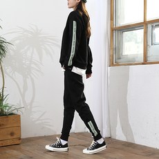 SOON2DLE 女士 Golden Tape 男士慢跑褲套裝