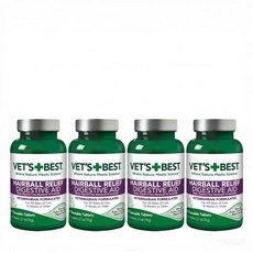 베츠베스트 VET'S Best 고양이 헤어볼 완화 츄어블 정, 60정, 헤어볼+장건강, 4개
