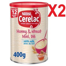 400G 2통 네슬레 세레락 이유식 허니 앤 위트 윗 밀크 12개월이상 Nestle Cerelac Honey & Wheat with Milk Cereal, 2개, 허니앤위트