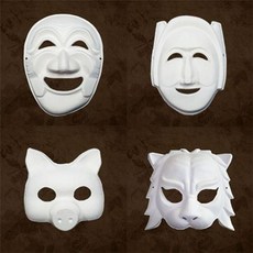 가면 2개세트 전통 만들기 DIY 탈 어린이집 미술, 돼지탈