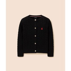 빈폴 키즈 BI615AGE25 Essential 여아 클래식 케이블 카디건 블랙 1017393