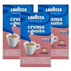 Lavazza 라바짜 크레마 에 구스토 돌체 강도 6/10 그라운드 분쇄커피 250g, 3개