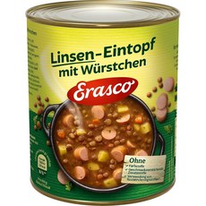 독일 에라스코 Erasco Lentil Stew with Sausages ( 소시지를 넣은 렌틸 스튜 통조림, 800g, 3개