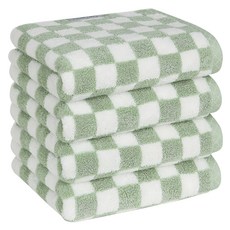 GUY LAROCHE 優質先染系列毛巾 200g 40支精梳棉, 4個, 綠色格紋