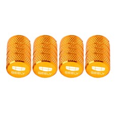 4개입 자동차 휠 타이어 밸브 캡 스템 커버 방진 방수 지리 엠그랜드 MK 판다 빈레이 쿨레이 SX11 아틀라스 EC7 EV8용, Orange