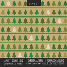 Christmas Trees Pattern Scrapbook Paper Pad 8x8 Decorative Scrapbooking Kit for Cardmaking Gifts DI... Paperback, Crafty as Ever, English, 9781636571676