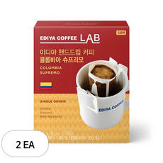 이디야커피연구소 핸드드립 콜롬비아 슈프리모 드립커피, 8g, 7개입, 2개