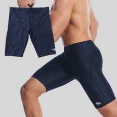 가나솔 남성 4부 실내 수영복 L 네이비 수영장