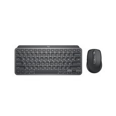 Logitech 羅技 石墨黑 MX KEYS MINI COMBO 無線智能鍵盤滑鼠組, 黑色, 無數字鍵盤