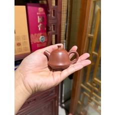 小金鐘 潮州 傳統手拉壺 朱泥壺 紫砂紅泥 金鐘壺 全手工 平紐 電燒 內推孔 章淑煌, 商品主圖, 1個