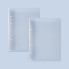 A5 6공 베이직 반투명 바인더 2P SET