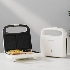 누르는 토스트기 빈티지 전기토스터 해동 디자인가전 그린 토스터기 6종 와플 샌드위치, 04.이중 베이킹 화이트