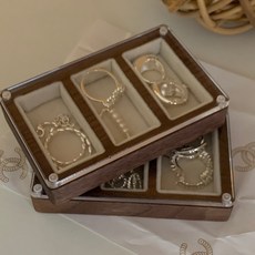 【mini 首飾收納盒】胡桃木木質飾品盒 磁吸 亞克力透明蓋 旅行飾品盒 小飾品收納