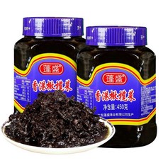 蓬盛香港橄欖菜小包裝30g - 潮汕特產鹹菜下飯菜獨立包裝, 450g*2瓶, 1個