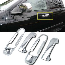 電鍍銀ABS汽車外拉手裝飾蓋，黏貼式防刮保護，適用於02-11年Ram 1500/2500/Dakota