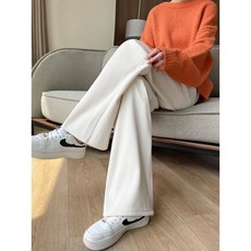 NANCY UGO 燈芯絨闊腿褲 寬鬆顯瘦直筒拖地褲