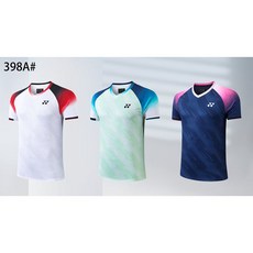 YY 短袖羽球衣 比賽羽毛球服 情侶款 運動短袖跑步服 網球衣 透氣速乾, 黑色短褲,2XL, 1個