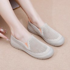 여성 니트 신발 편한 워킹화 봄여름 슬립온 미끄럼방지 플랫슈즈 LC-99
