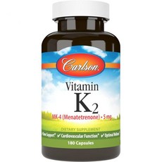 Carlson - Vitamin K2 MK-4 (Menatetrenone) 5 mg Vitamin K Supplement Bone Support K2 Vitamin S, Carlson - Vitamin K2 MK-4 (Men, 1개, 180정