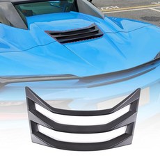 Daeiclru 쉐보레 콜벳 C8 컨버터블 모델 2020-2023과 호환되는 자동차 후면 후드 스쿱 벤트 커버 ABS 에어 커버 트림 엔진 슈라우드 (매트 블랙), 매트 블랙