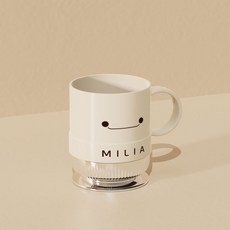 raee 漱口杯 牧羊犬精緻高顔值加厚帶手柄洗漱杯 創意字母印花喝水杯 家用洗漱杯 MX5F, 米利亞精緻杯【1個】, 1個