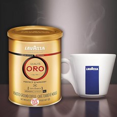 Lavazza Qualità Oro 그라운드 커피 미디엄 로스트 100% 아라비카 249.5g(8.8온스) 틴 (4팩) 138045