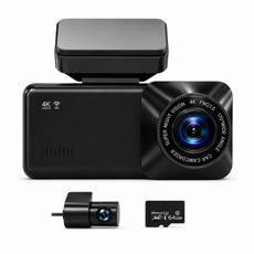 VIMONIC 4K UHD+FHD 고화질 2채널 차량용 블랙박스 GPS 내장 WiFi 스마트폰 연동 지원 한국어 음성 안내, 단품, 64GB 단품, 64GB