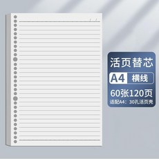 無品牌 透明簡約活頁夾釦環空殼, 1個, A5 綁帶+4隔頁 ,單本 方格替芯
