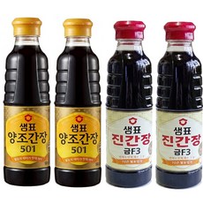 샘표 진간장 금F3 500ml 2개+양조간장 501 500ml 2개(비매품), 1개