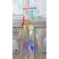 아이방꾸미기 레인보우 드림캐쳐 모빌 친구선물 현관 천장 벽장식 네일샵 거실 식당