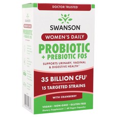 Swanson 斯旺森 女性每日益生菌 + 益生元 FOS 350億 CFU 含蔓越莓純素膠囊, 1個