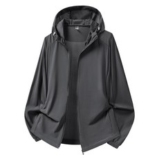 防曬服 男外套 皮膚衣 夏季 戶外 UPF50 防紫外線 冰絲 透氣 防曬衣 女, 男款-深空灰,女款2XL【62.5-67.5公斤】, 1個