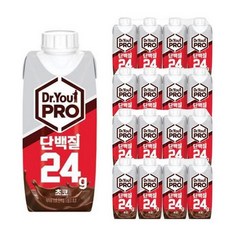 닥터유 프로 PRO 단백질 드링크 초코 맛있는 저당 프로틴 드링크 칼슘 아미노산 함유, 250ml, 24개