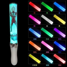 【桃園-出貨】奧特曼舞臺劇熒光棒應援棒24色打call棒兒童髮光棒變色玩具定製, 1個, 銀河15色普亮