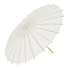 20吋空白紙傘 DIY彩繪紙傘 直徑60cm 彩繪傘 空白傘 畫畫傘 手工, 白色, 1個